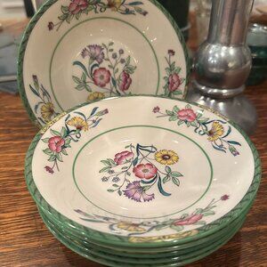 Set of 6 Coxon Belleek Bread Plates